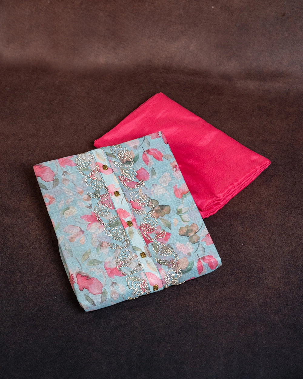 Elegant Floral Printed Chudi Material
