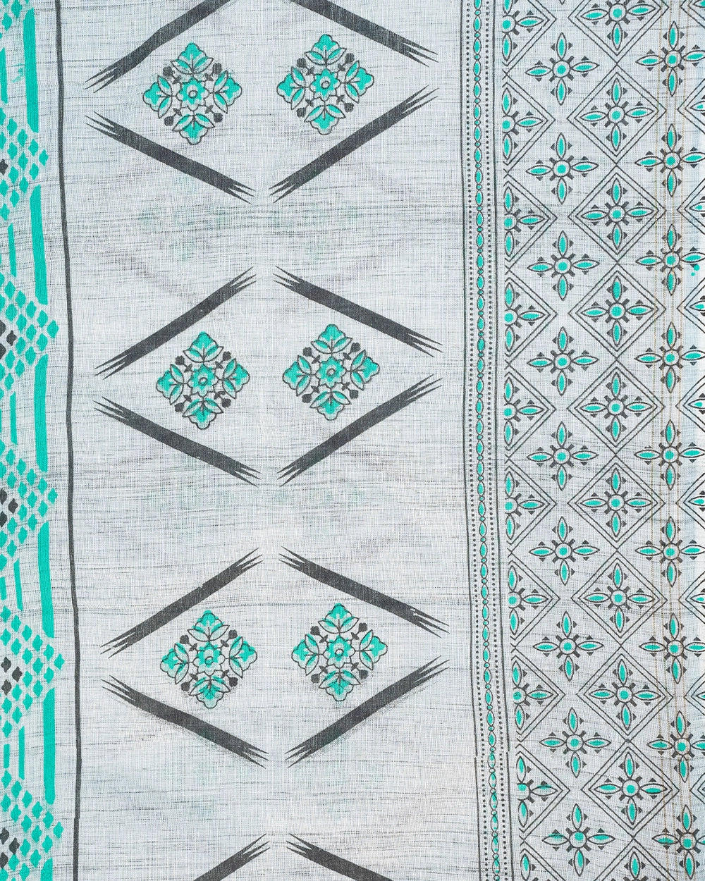 Elegant Green &Light Grey Chudi Material