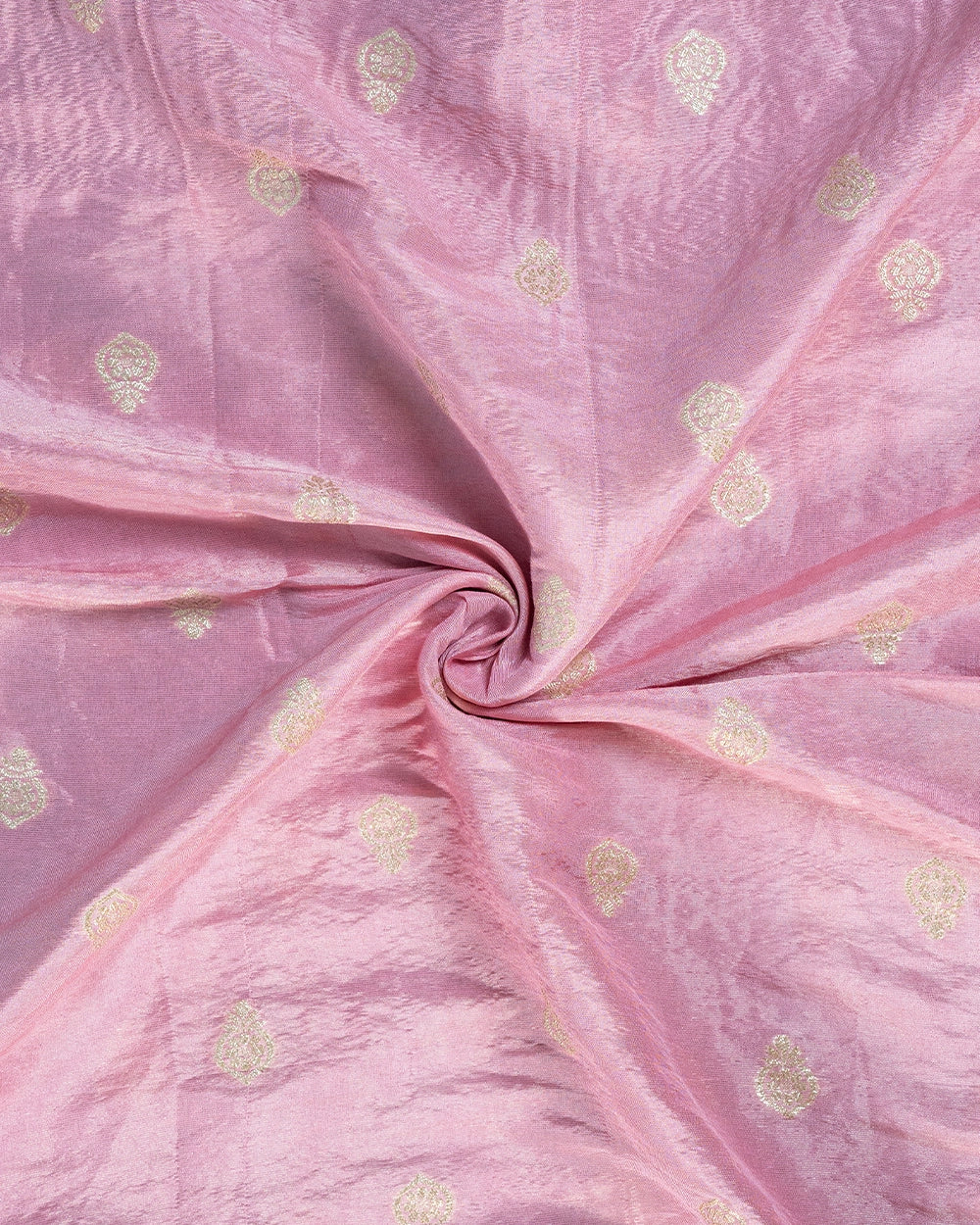 Elegant White & Pink Embroidery Chudi Material