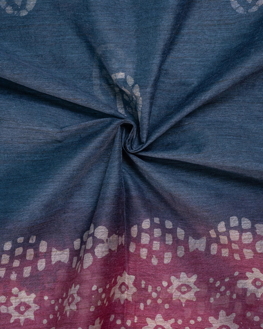 Elegant Burgundy & Navy Blue Printed Chudi Material