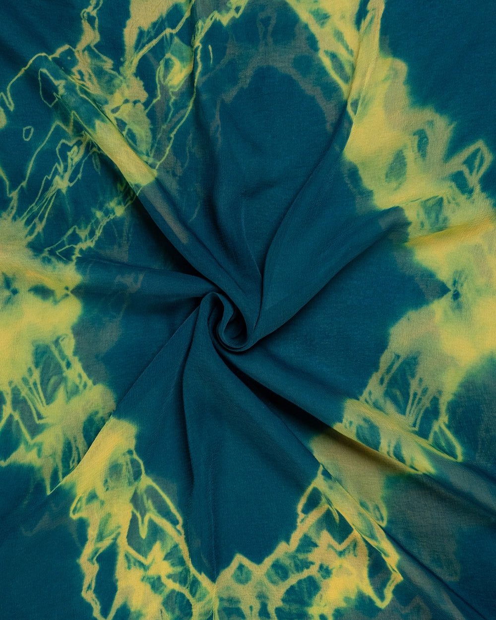 Elegant Teal Blue & Mustard Yellow Printed Chudi Material