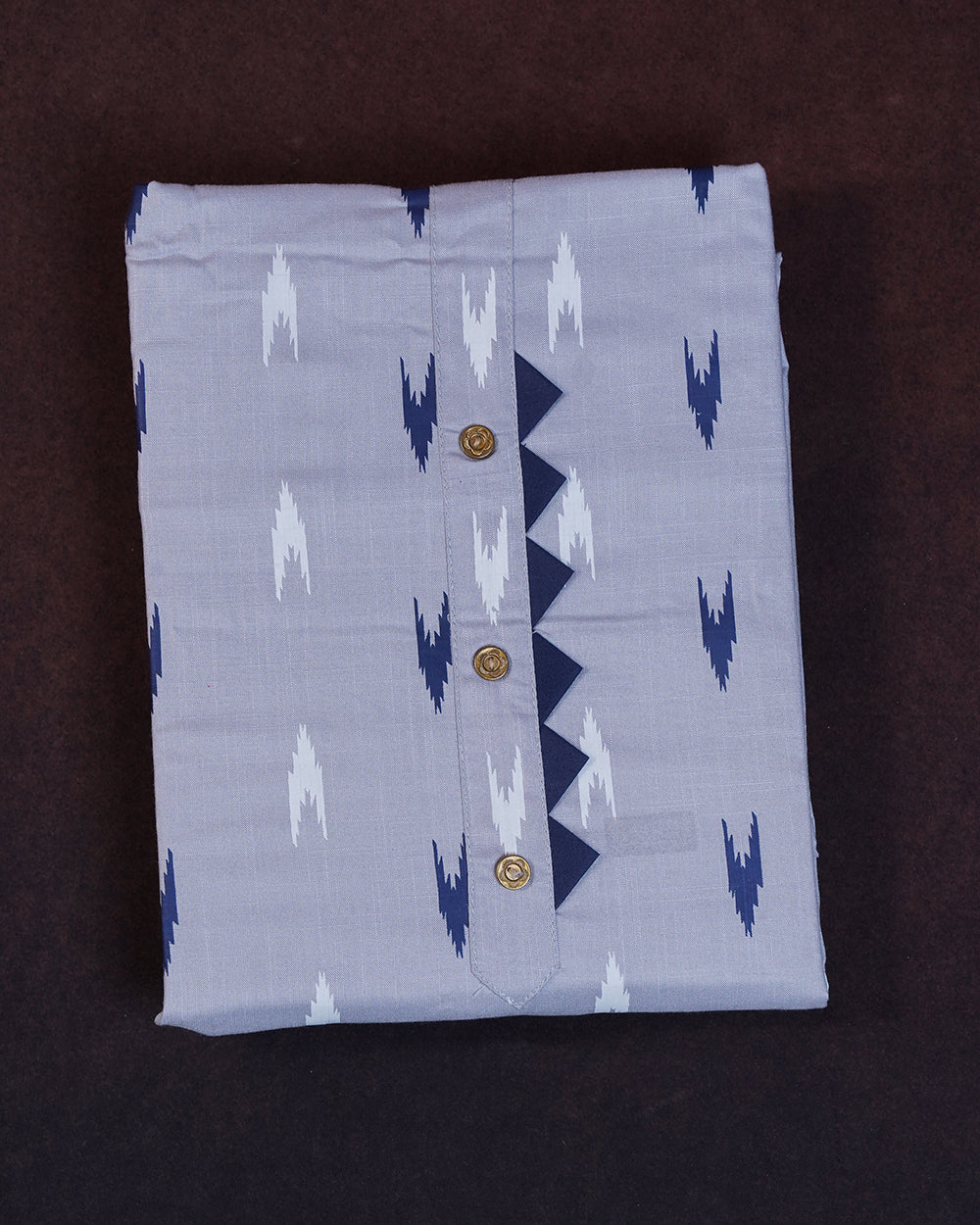 Elegant Navy Blue & White Chudi Material