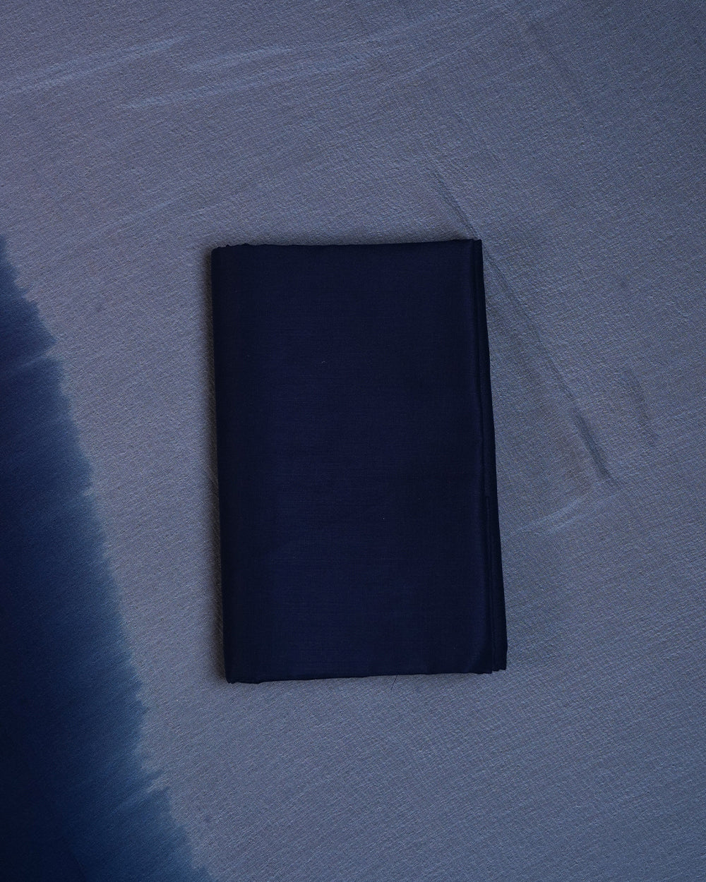 Elegant Navy Blue & White Chudi Material
