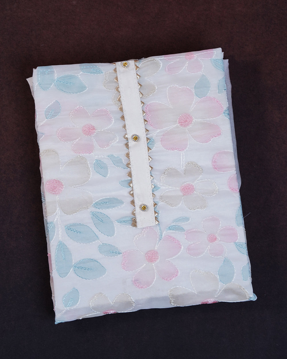 Elegant White Chudi Material