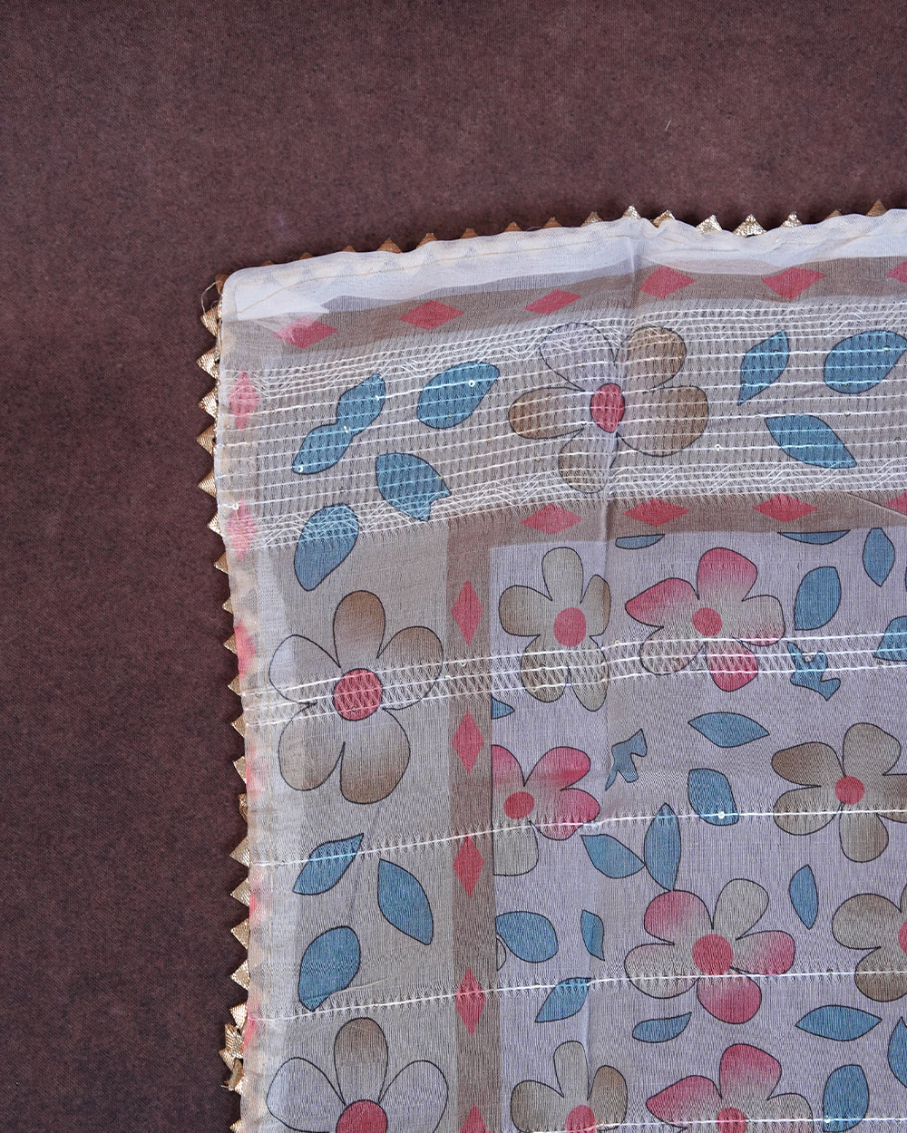 Elegant White Chudi Material