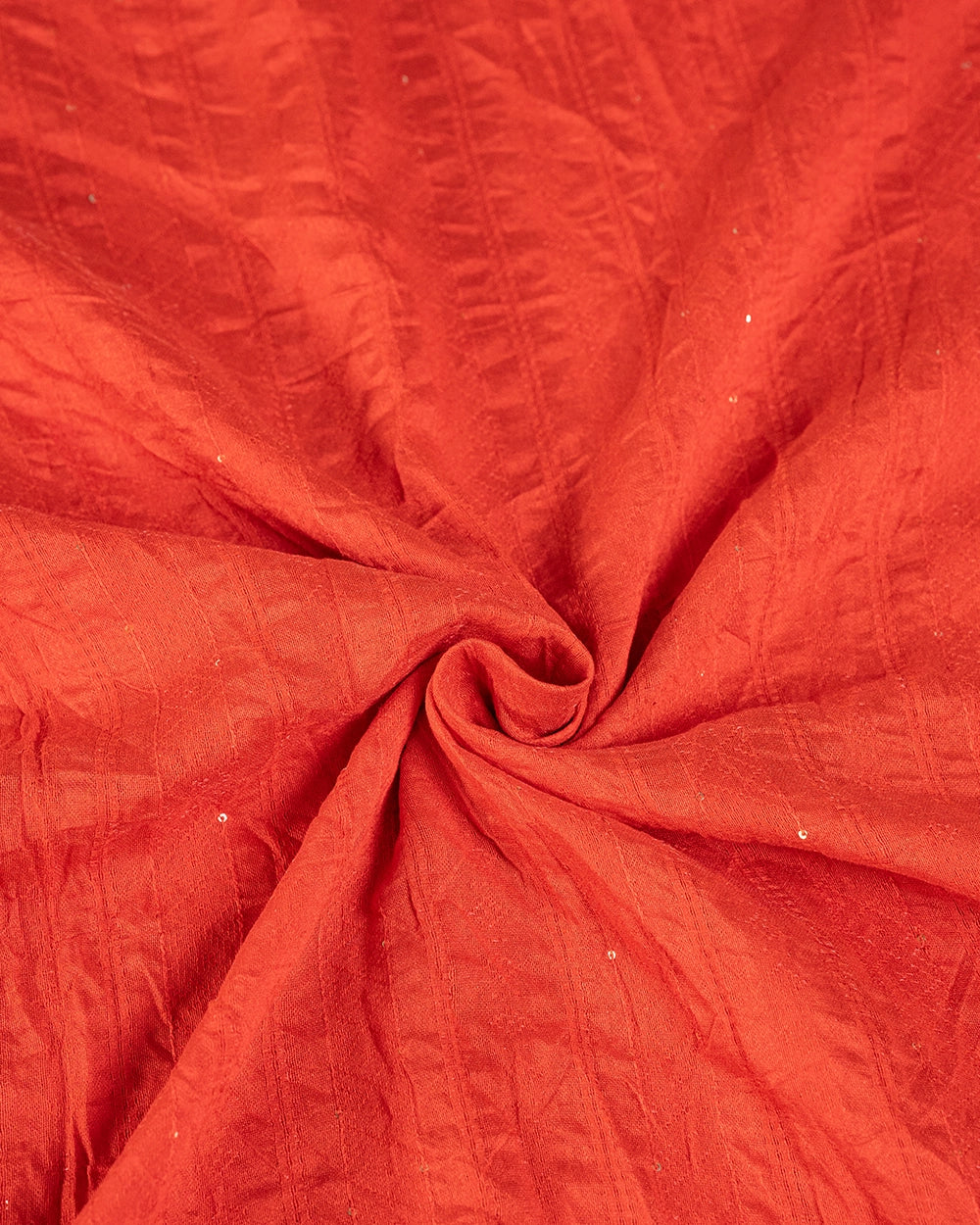 Elegant Peach & Red Printed  Chudi Material