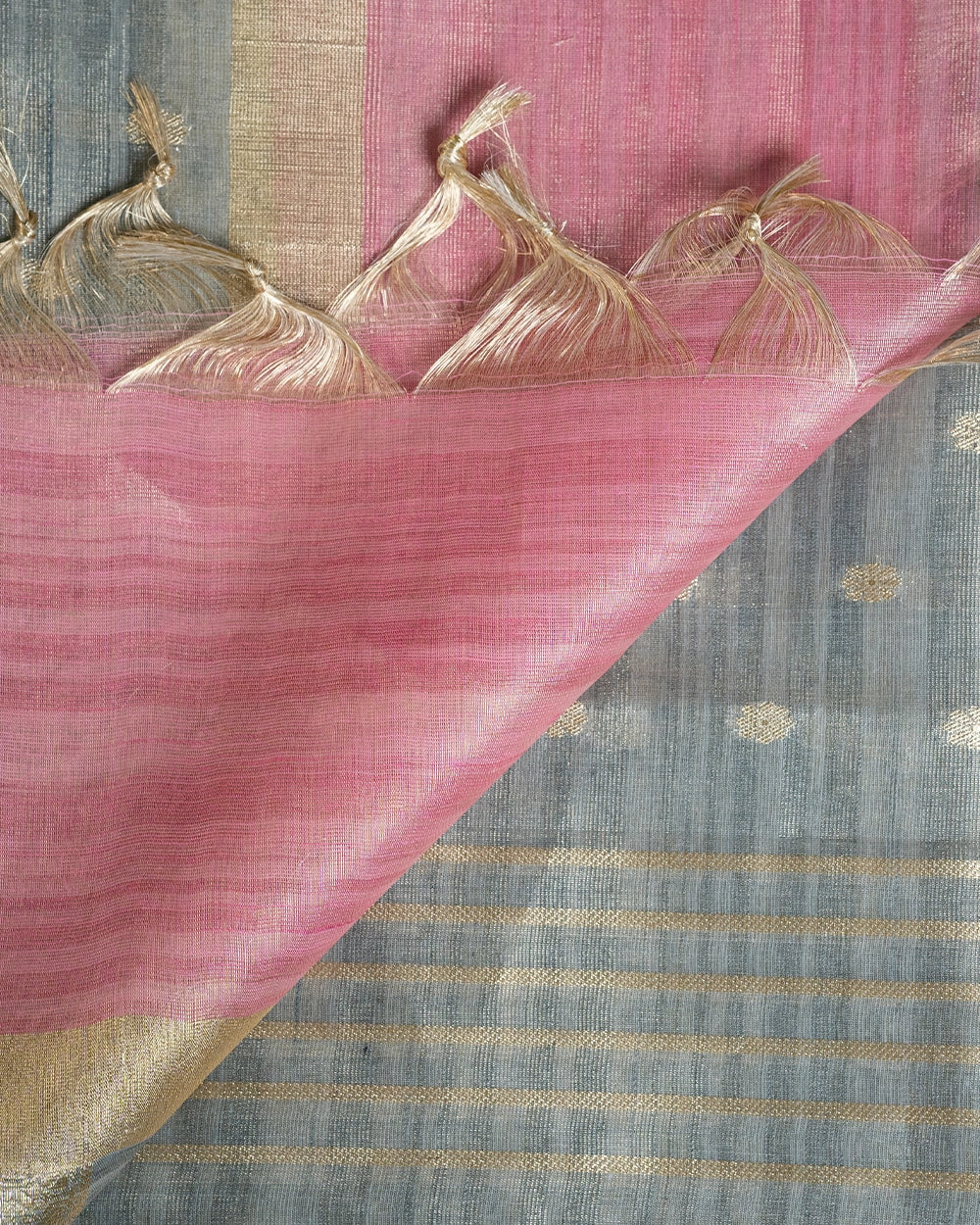 Elegant Pink & Beige Chudi Material