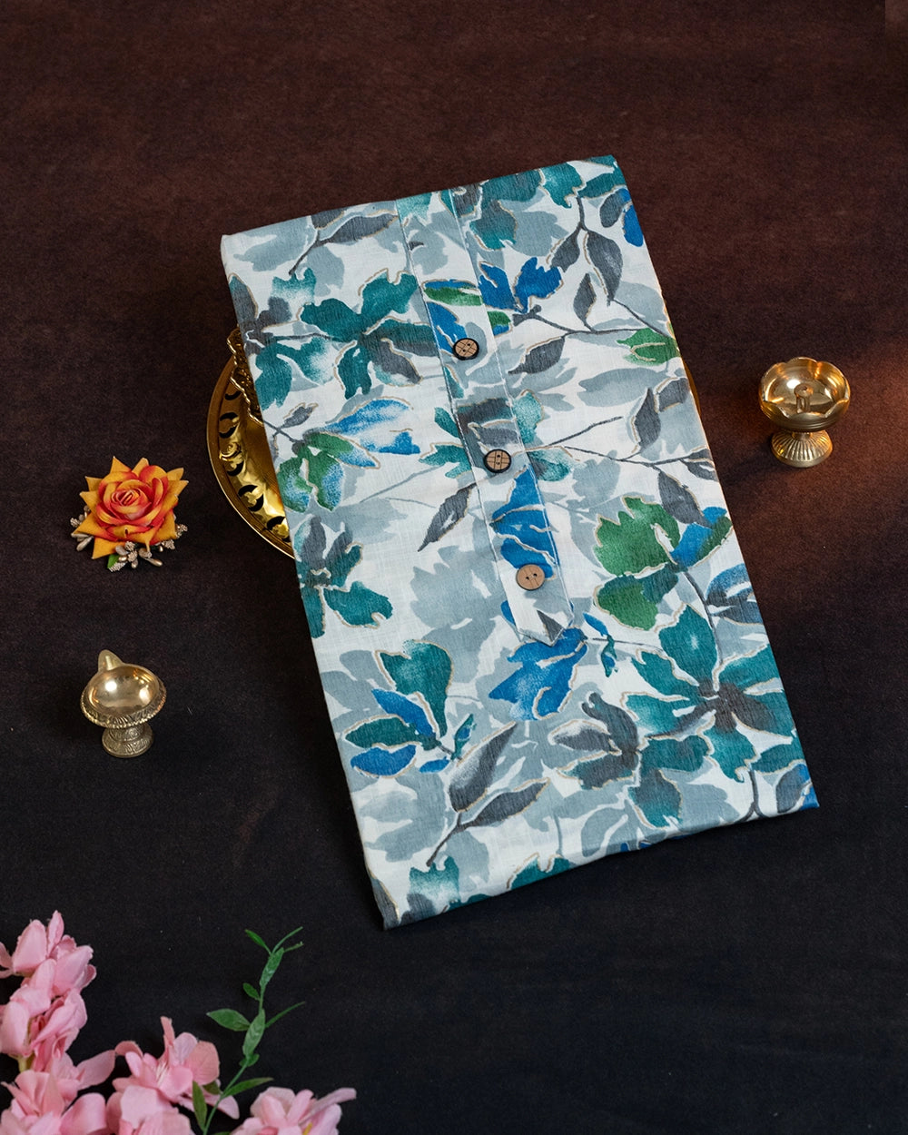 Elegant Floral Printed Chudi Material