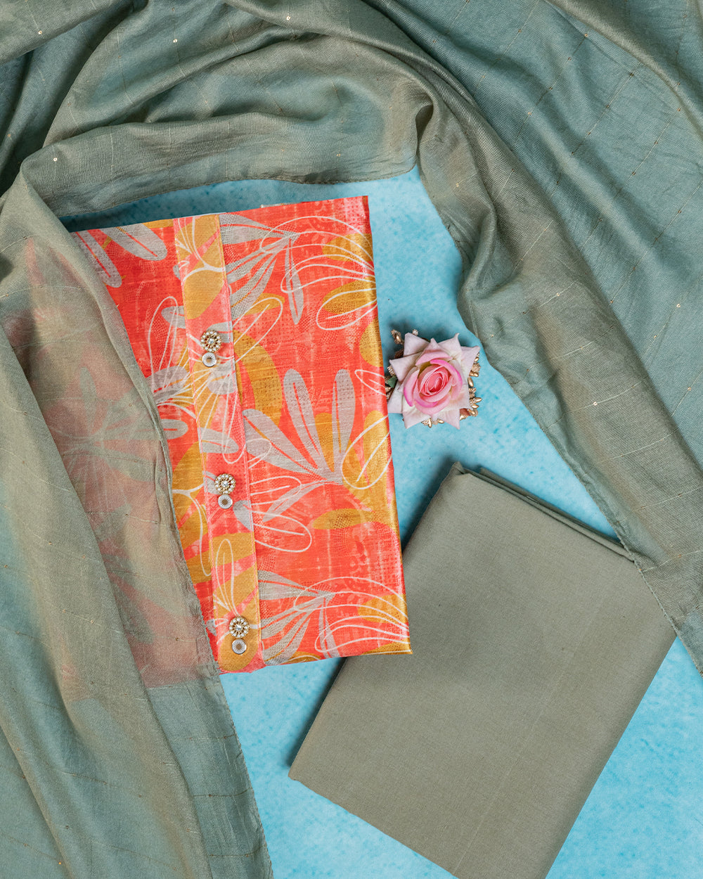 Trendy Floral Chudi Material