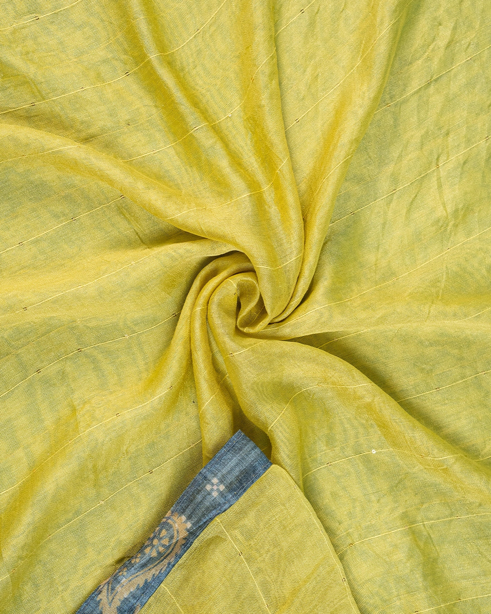 Elegant Lime Green & Teal Blue Chudi Material